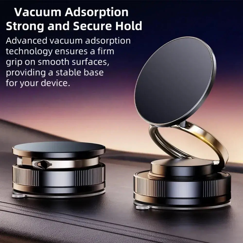 MountX™ — 360° Magnetic Vacuum Phone Mount