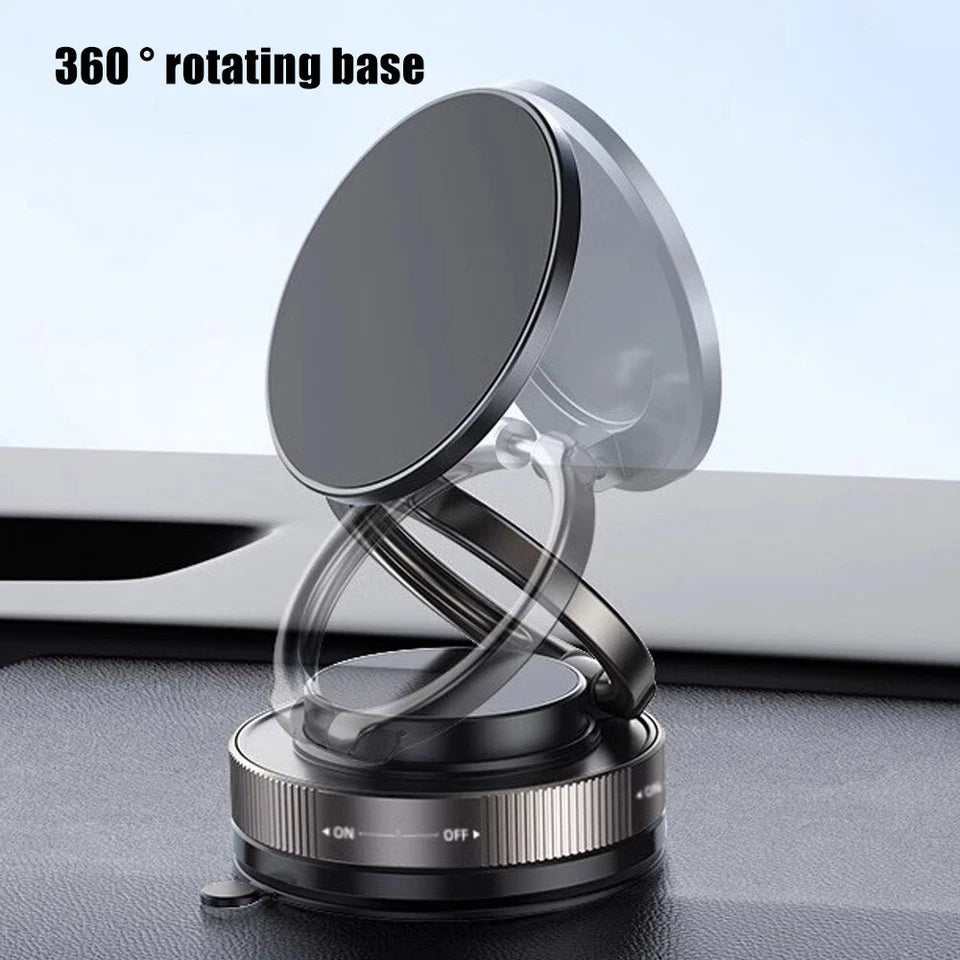 MountX™ — 360° Magnetic Vacuum Phone Mount