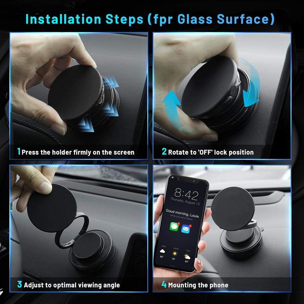 MountX™ — 360° Magnetic Vacuum Phone Mount
